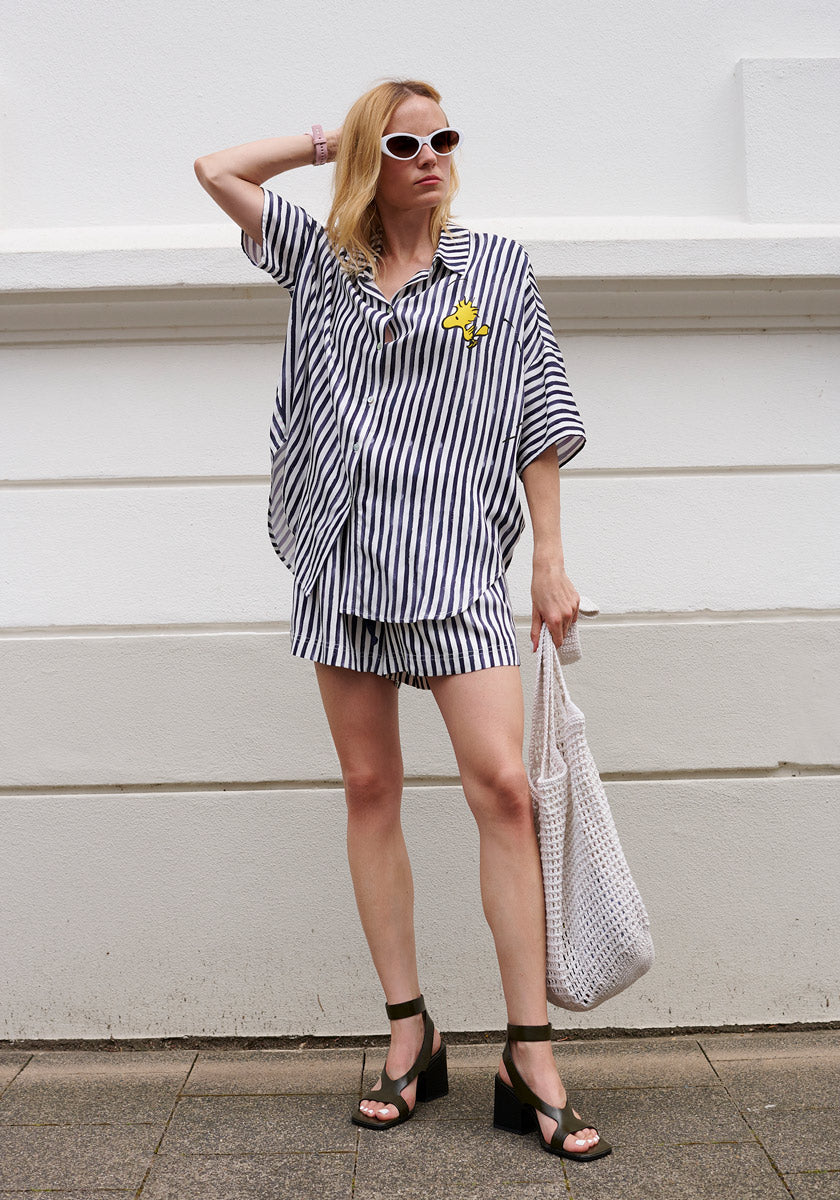 Peanuts striped shorts
