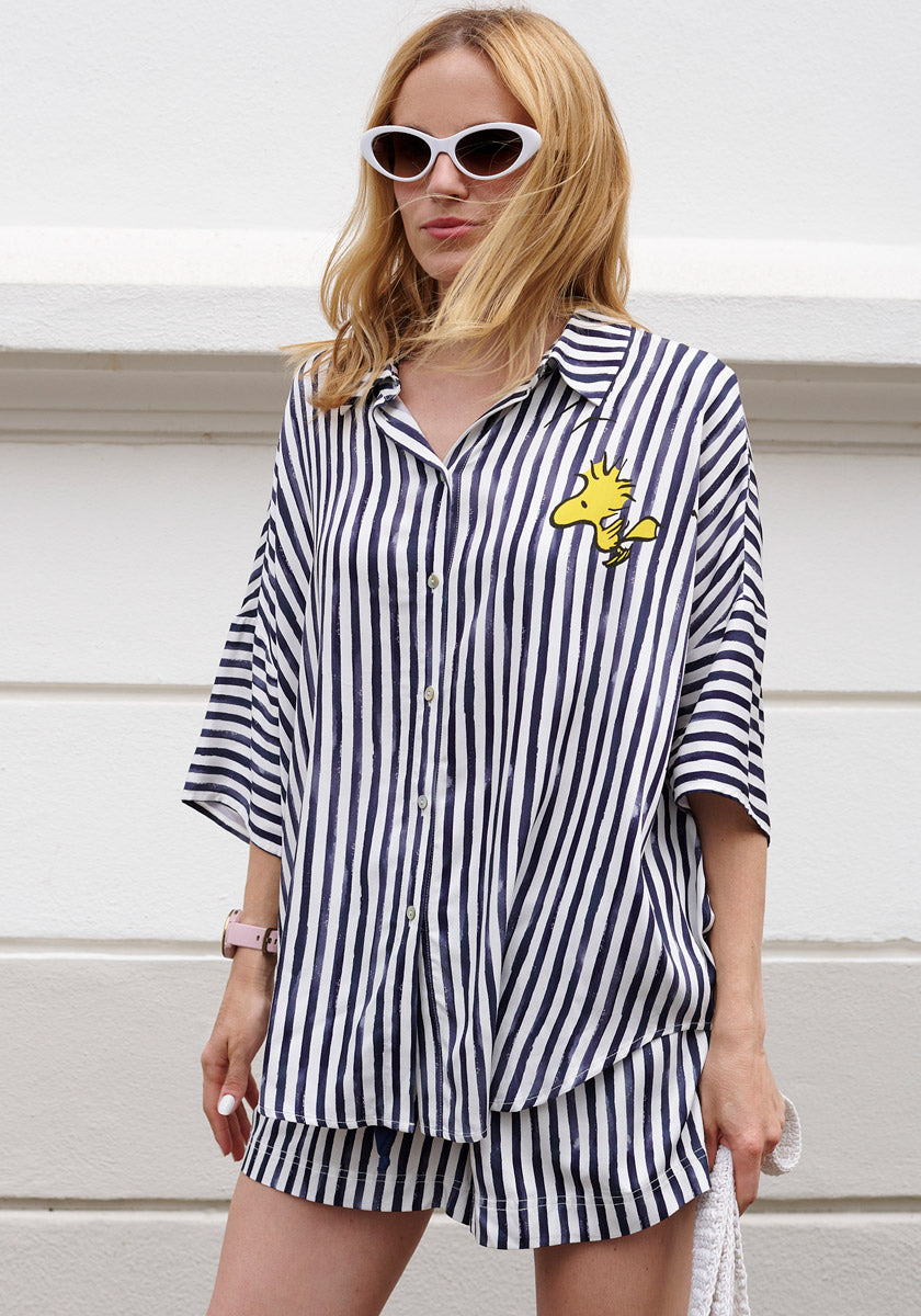 Peanuts striped shorts
