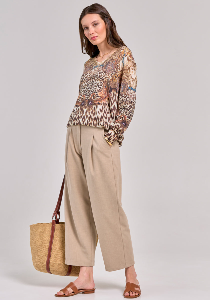 Pull en maille fine Serpent-Léo