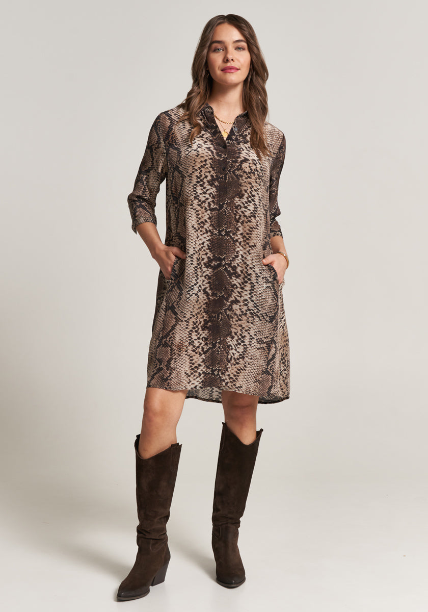 Snake blouse dress