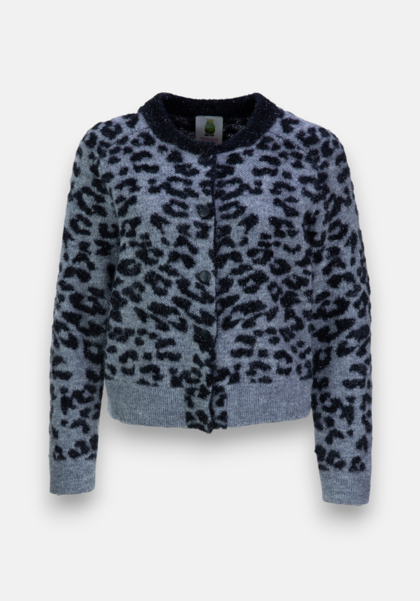 Leo cardigan with lurex threads