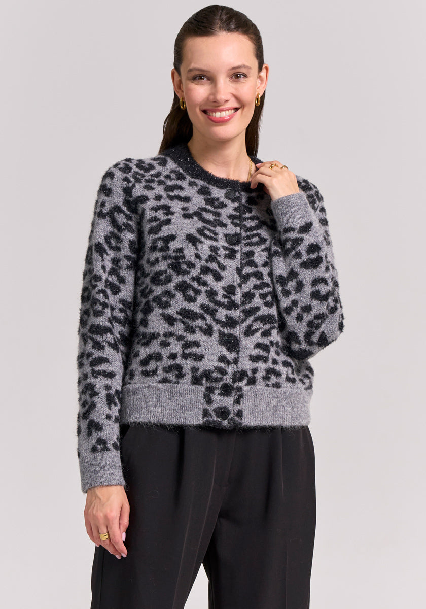 Leo cardigan with lurex threads