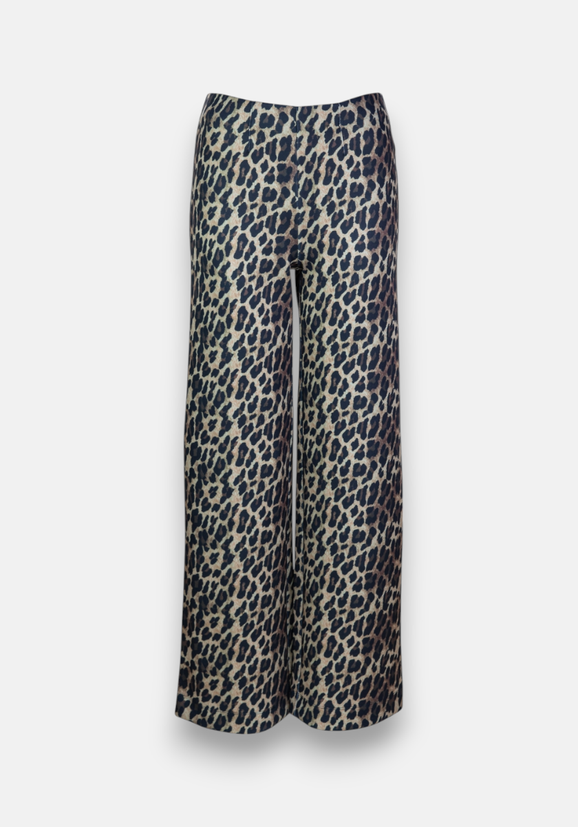 Die Wide-Leg Hose von Princess Goes Hollywood mit Stretch und hohem Bund besticht durch einen Glam-Leo-Print in Beige, Braun und Schwarz. Die lockere Passform kommt ohne sichtbare Taschen, Knöpfe oder Reißverschlüsse aus.