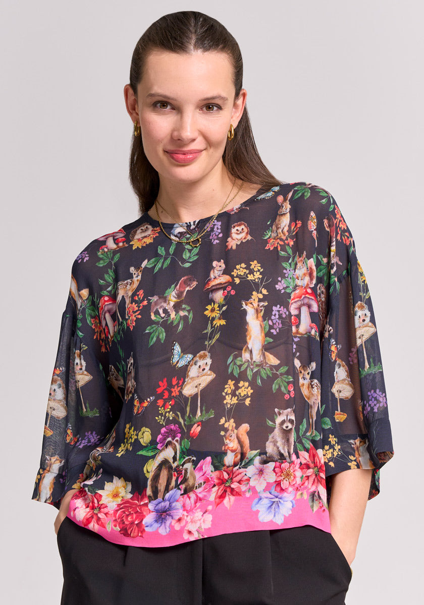 Bluse Waldtiere