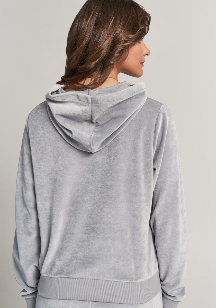 Grauer Hoodie mit Snoopy Patch