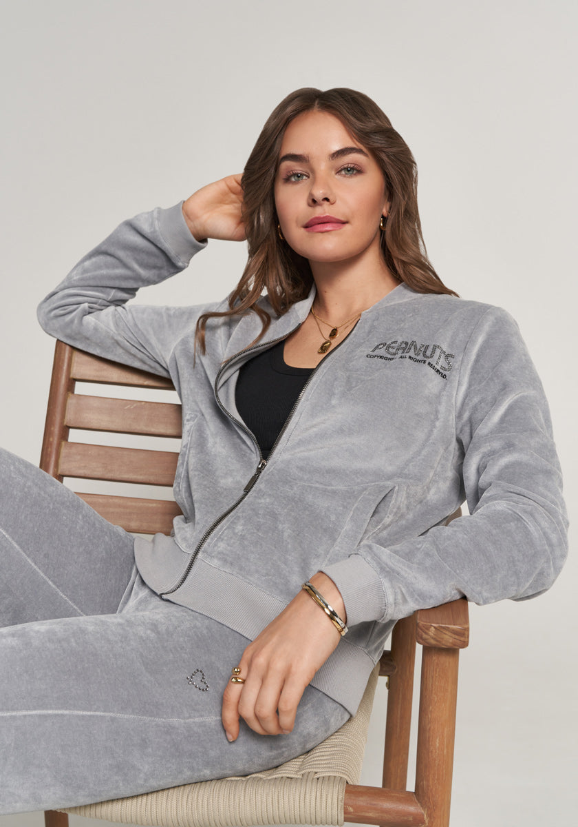 Graue Sweatjacke Snoopy