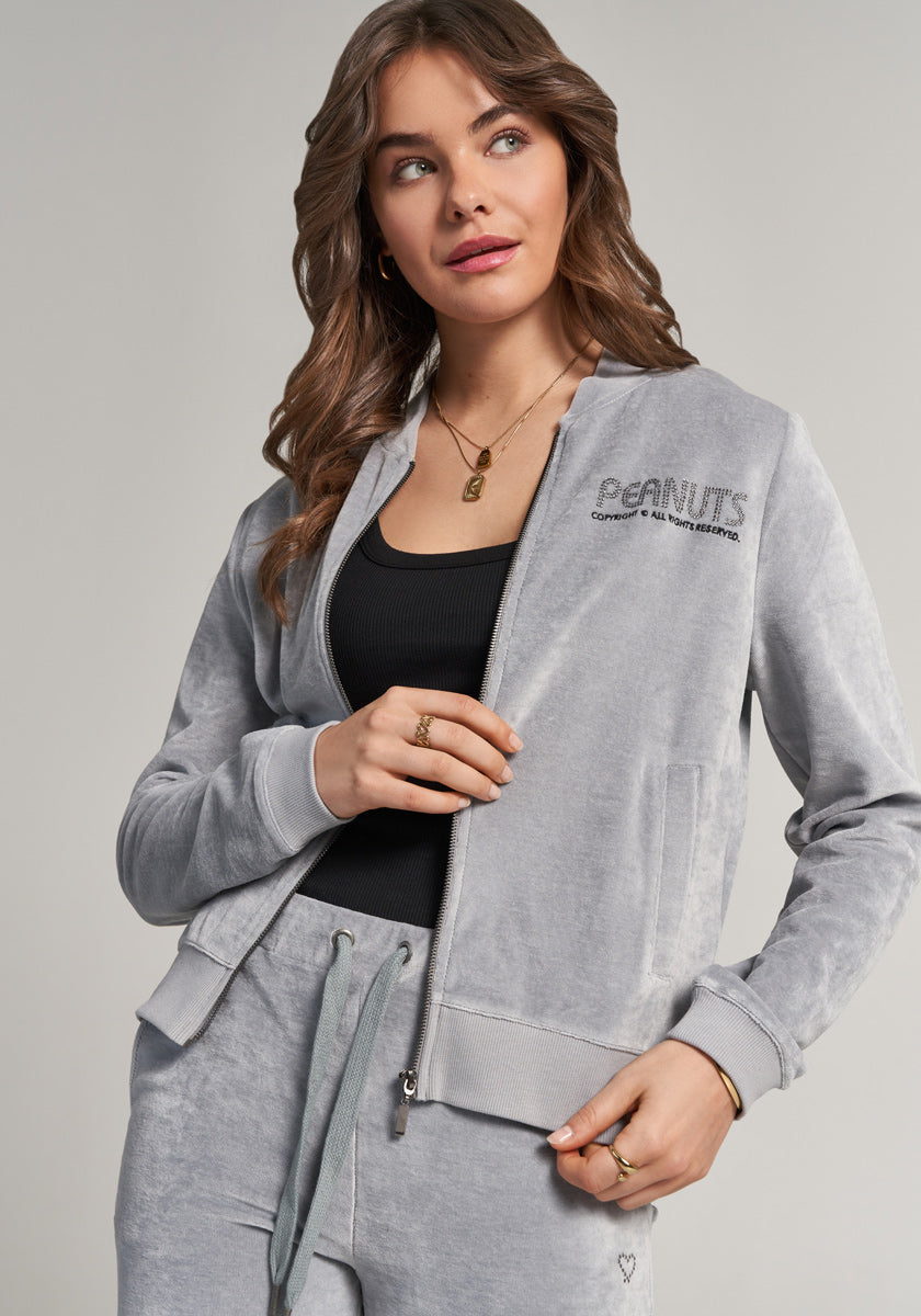 Graue Sweatjacke Snoopy