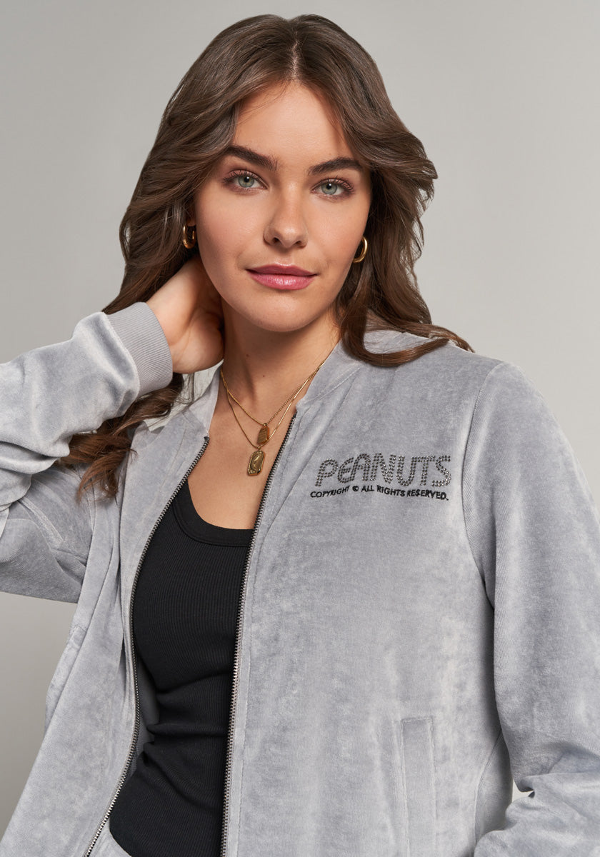 Graue Sweatjacke Snoopy
