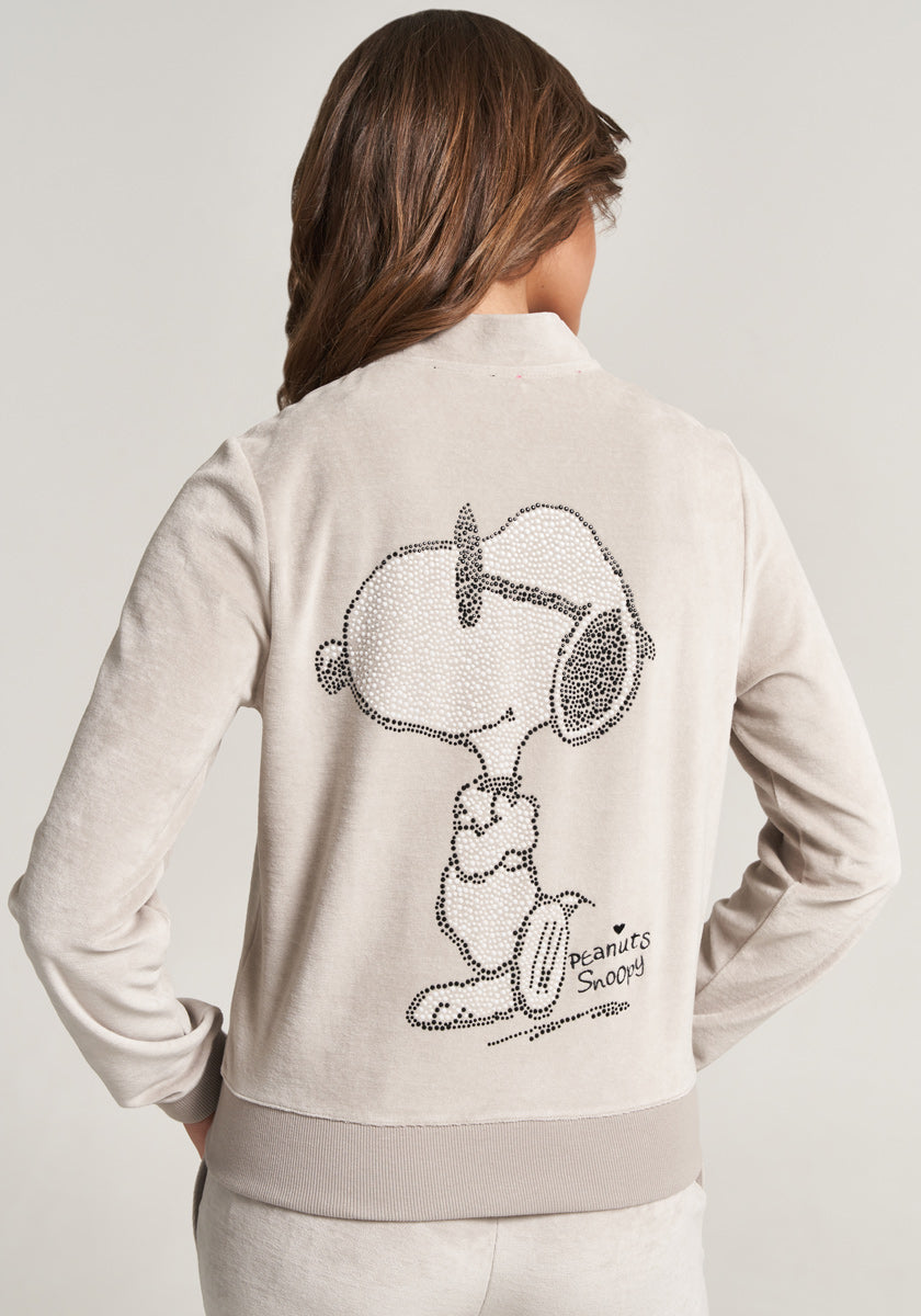 Beige Sweatjacke Snoopy