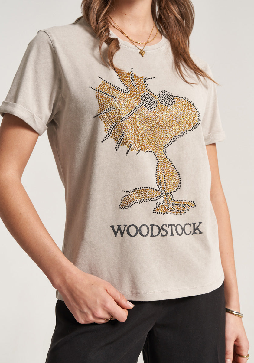 Beiges T-Shirt Woodstock