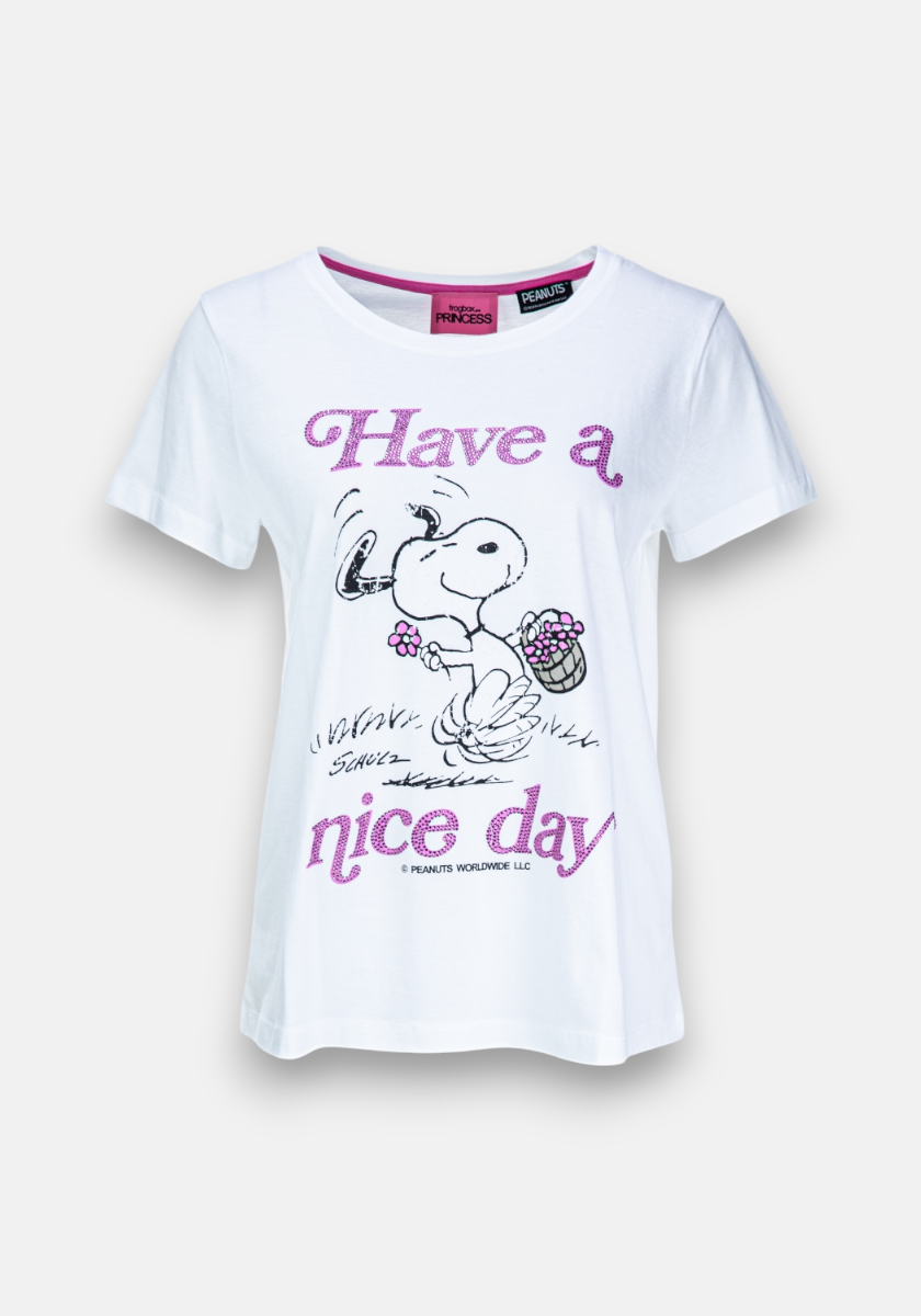 White t-shirt Snoopy Nice Day