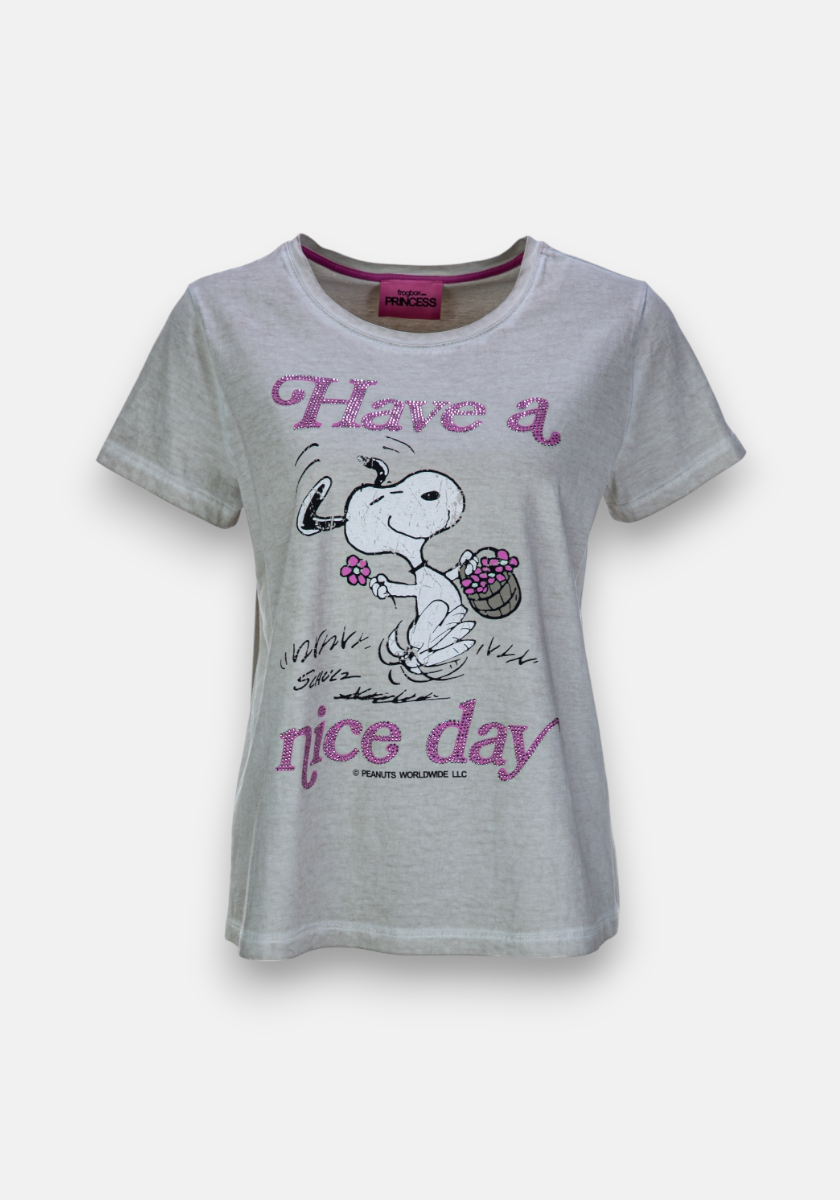 Beige T-shirt Snoopy Nice Day