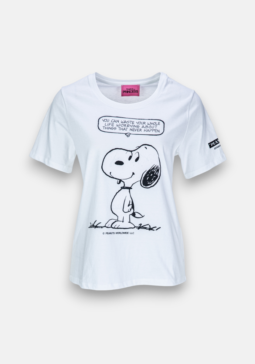 T-Shirt Snoopy Slogan Princess Goes Hollywood