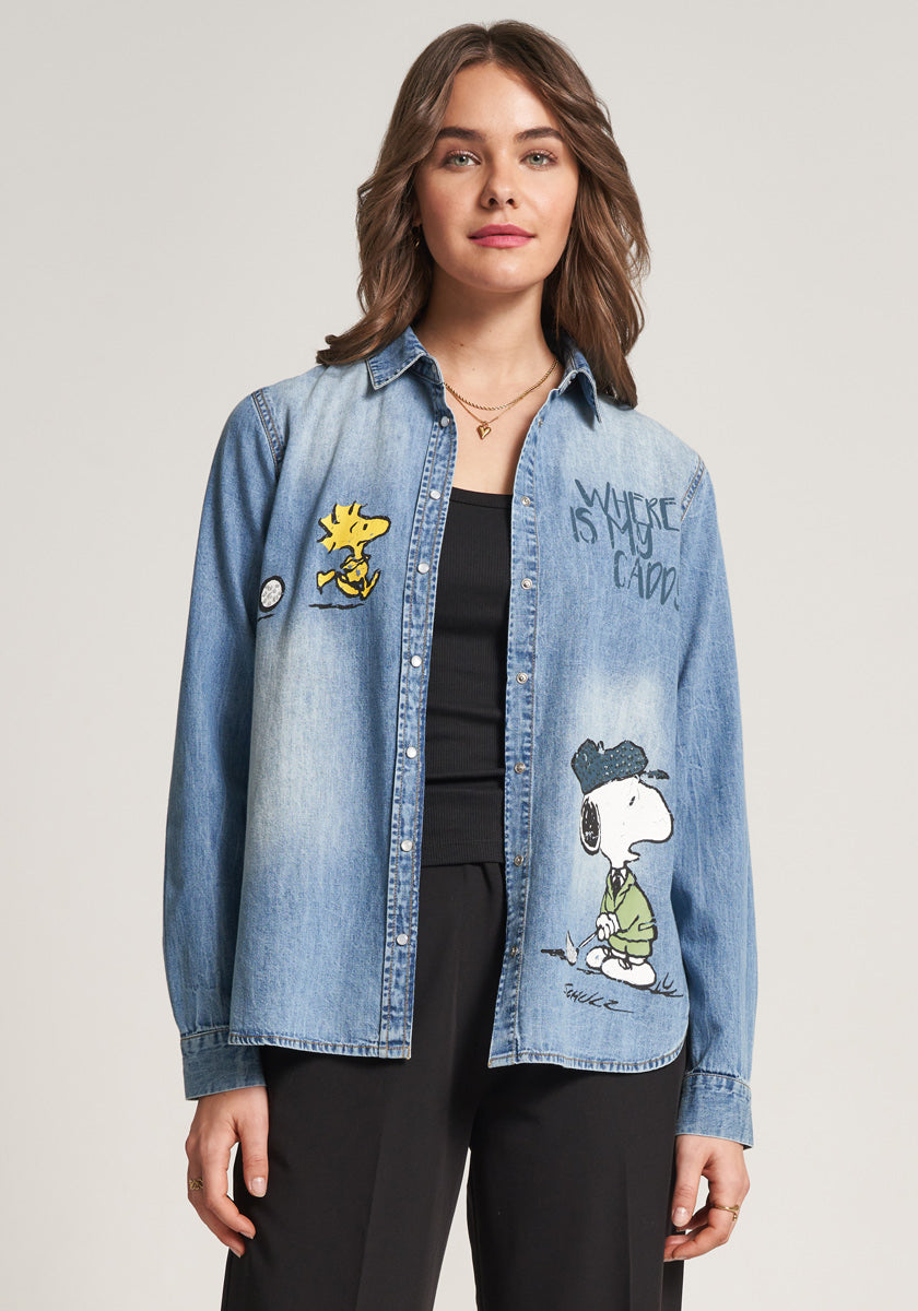 Snoopy Golf denim shirt