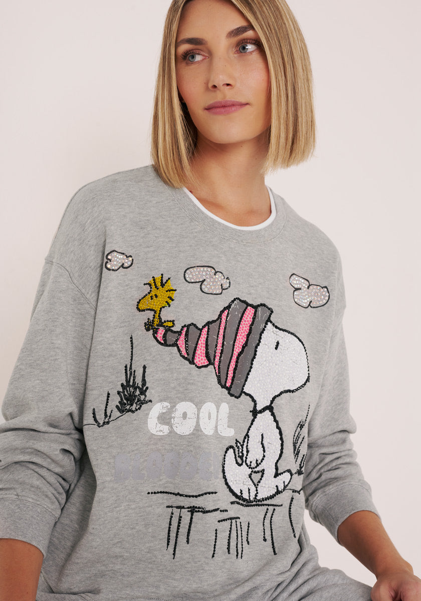 Snoopy sweatshirt cool blooded
