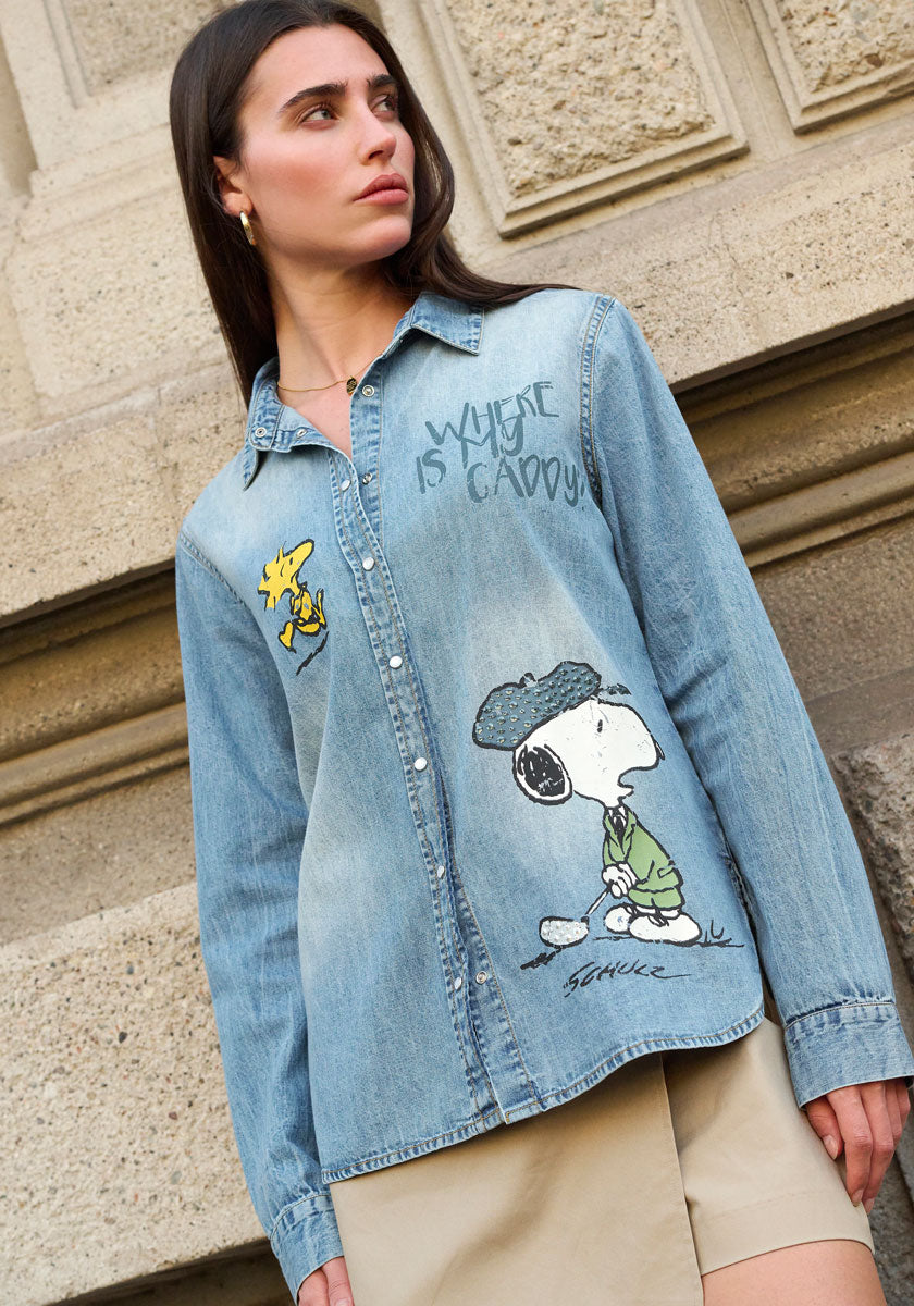 Snoopy Golf denim shirt