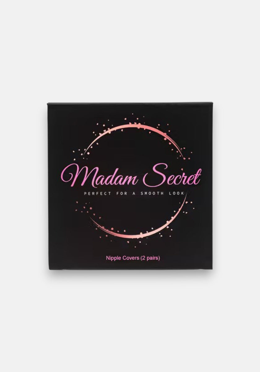 A black box with a pink and copper circular design. The text reads “Princess Goes Hollywood” in pink cursive, with “Perfect for a smooth look” beneath in white, and “Selbstklebend Silikon Nipple Covers (2 pairs)” at the bottom in small pink text.