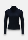 A black, geripptes Design Rollkragenpullover by Princess Goes Hollywood with long sleeves. The fitted Kaschmir-blend sweater features visible vertical ribbing and is shown on a plain light gray background without branding.