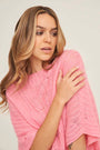 Cashmere sweater with short sleeves