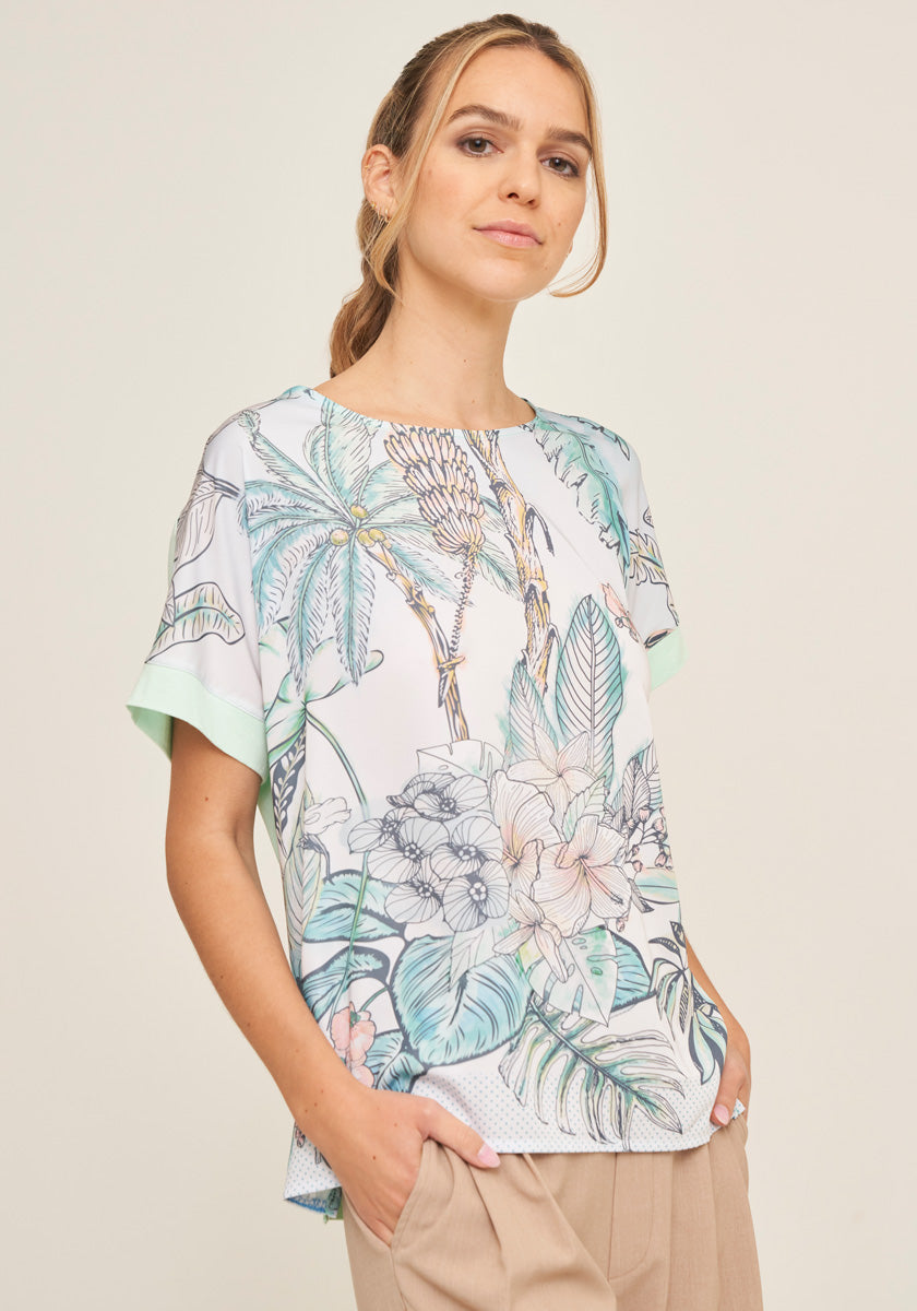 Flowing t-shirt palm tree
