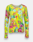Fluffiger Pullover mit Blumenprint