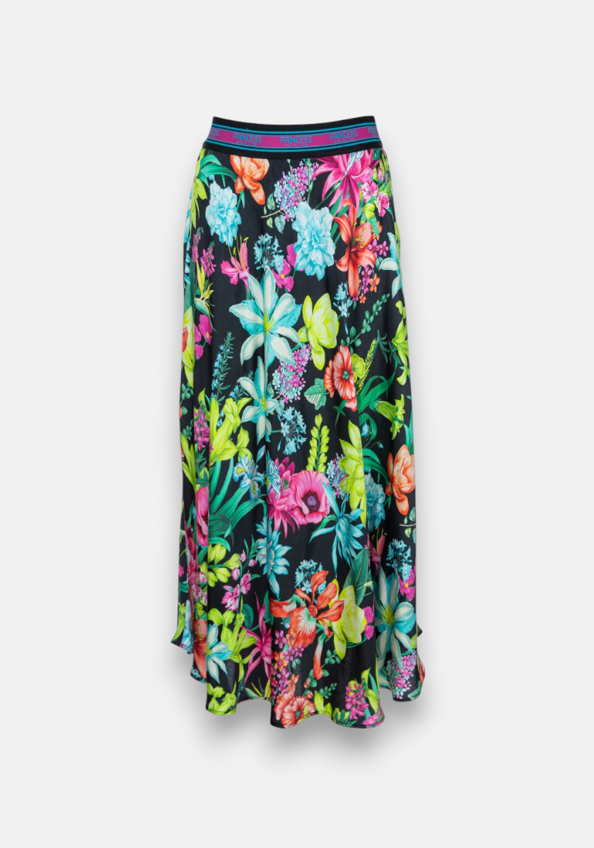Skirt with garden print