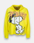 Sweat à capuche jaune Snoopy