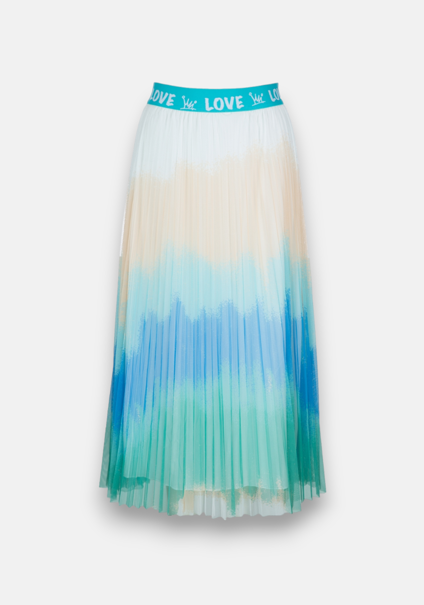 Pleated skirt with gradient