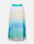 Pleated skirt with gradient