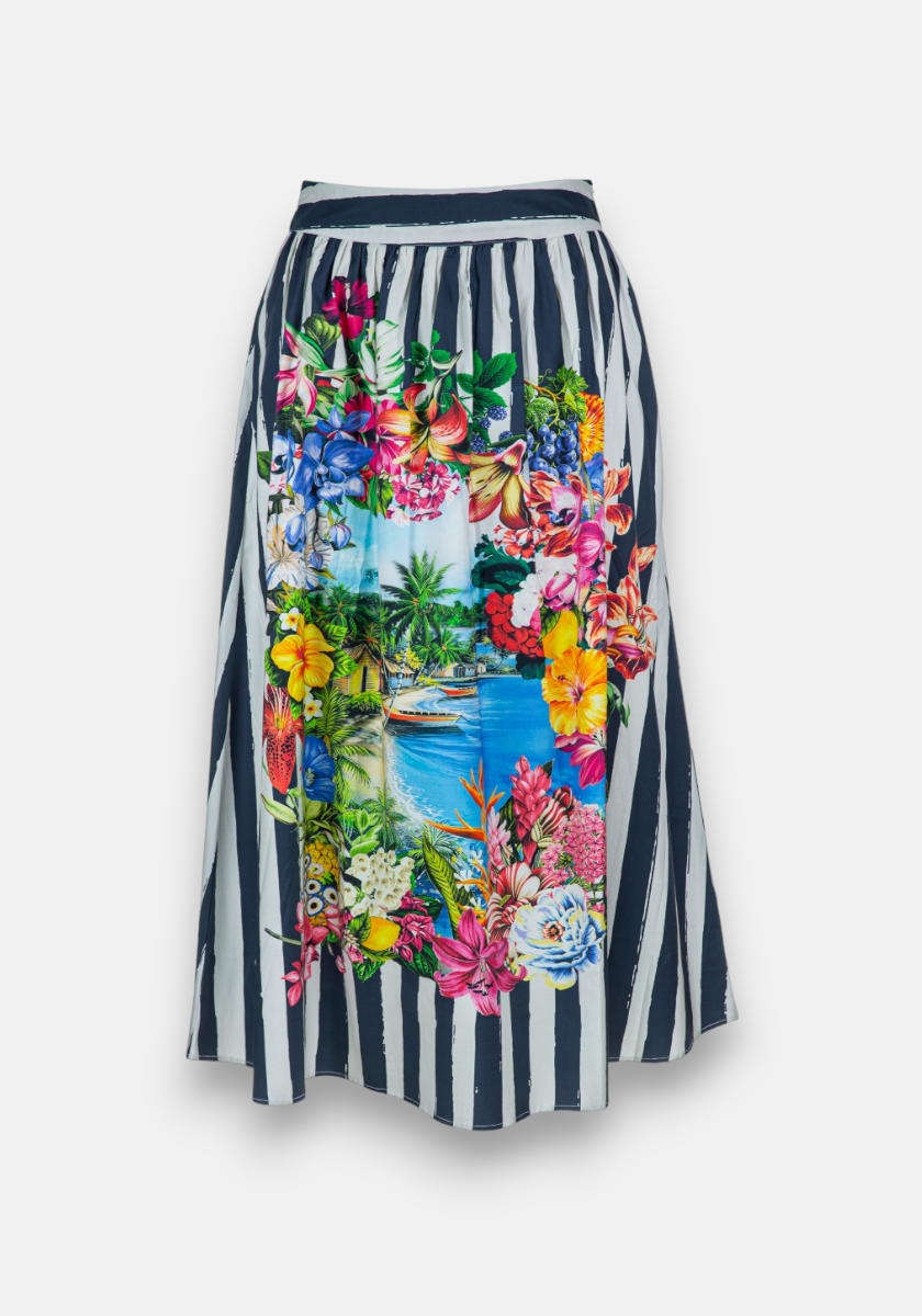 Striped Hawaiian skirt
