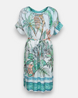 Palm tree dress with belt