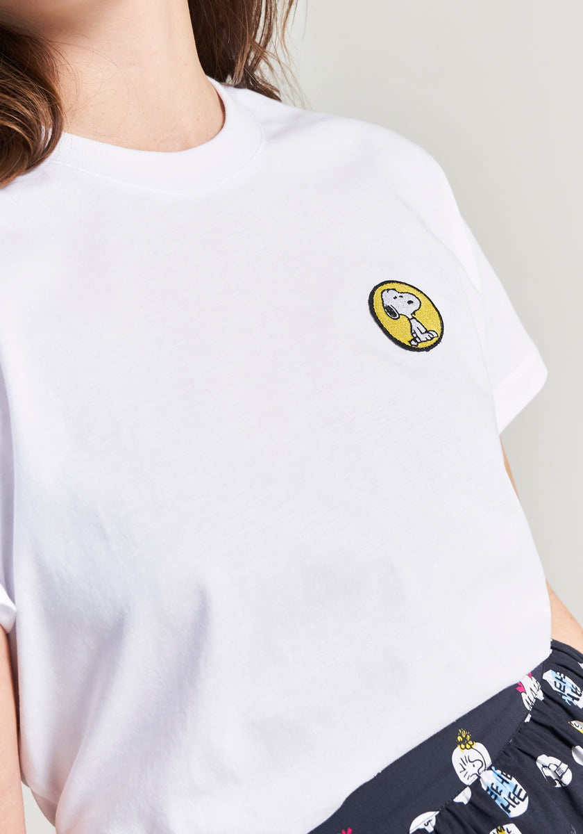 T-shirt avec badge Snoopy