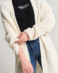 Cardigan with wave structure