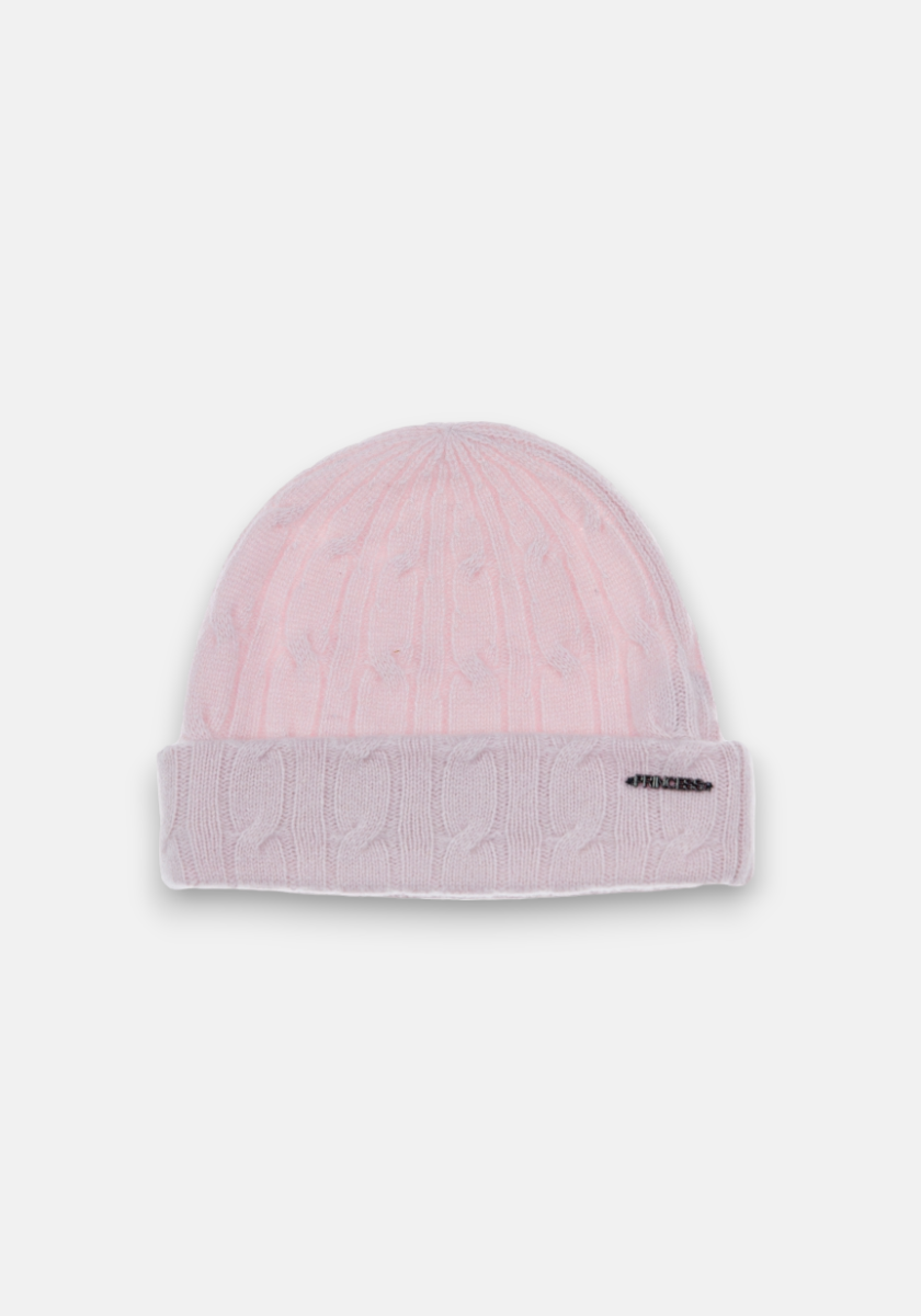 Bonnet en tricot torsadé