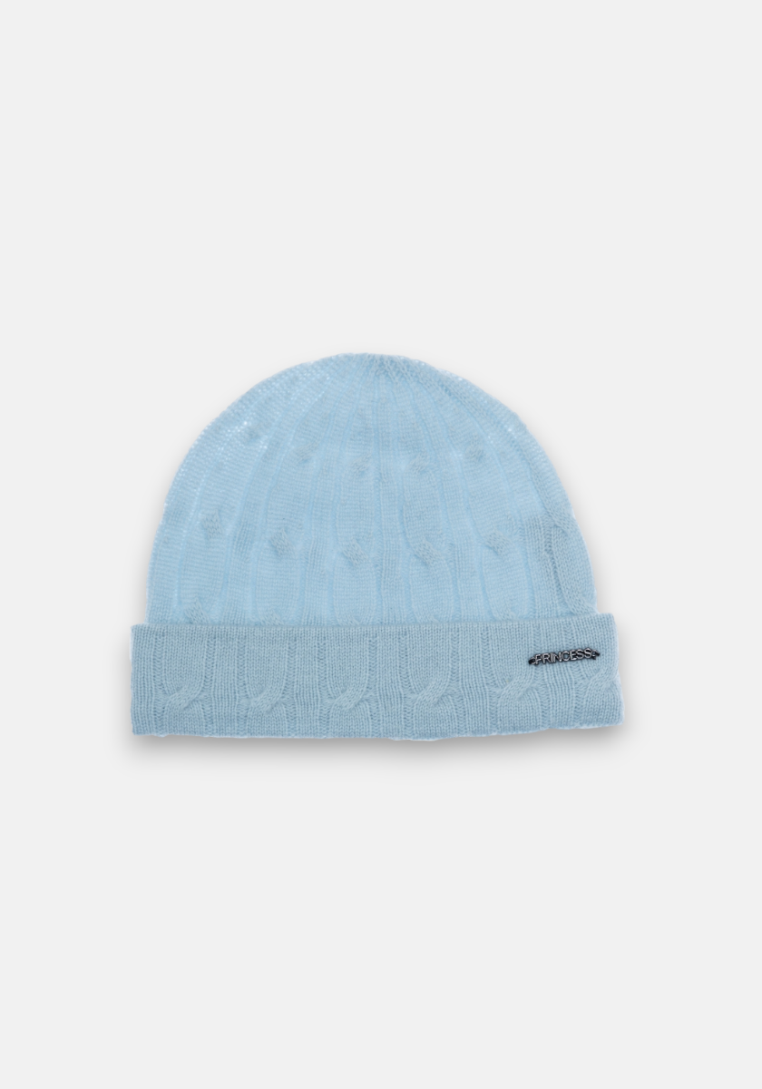 Bonnet en tricot torsadé