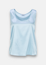 Blue silk top