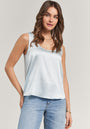 Haut en soie bleue