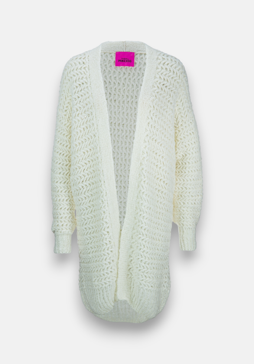 Cardigan with wave structure