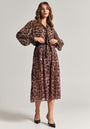 pleated skirt with leopard print