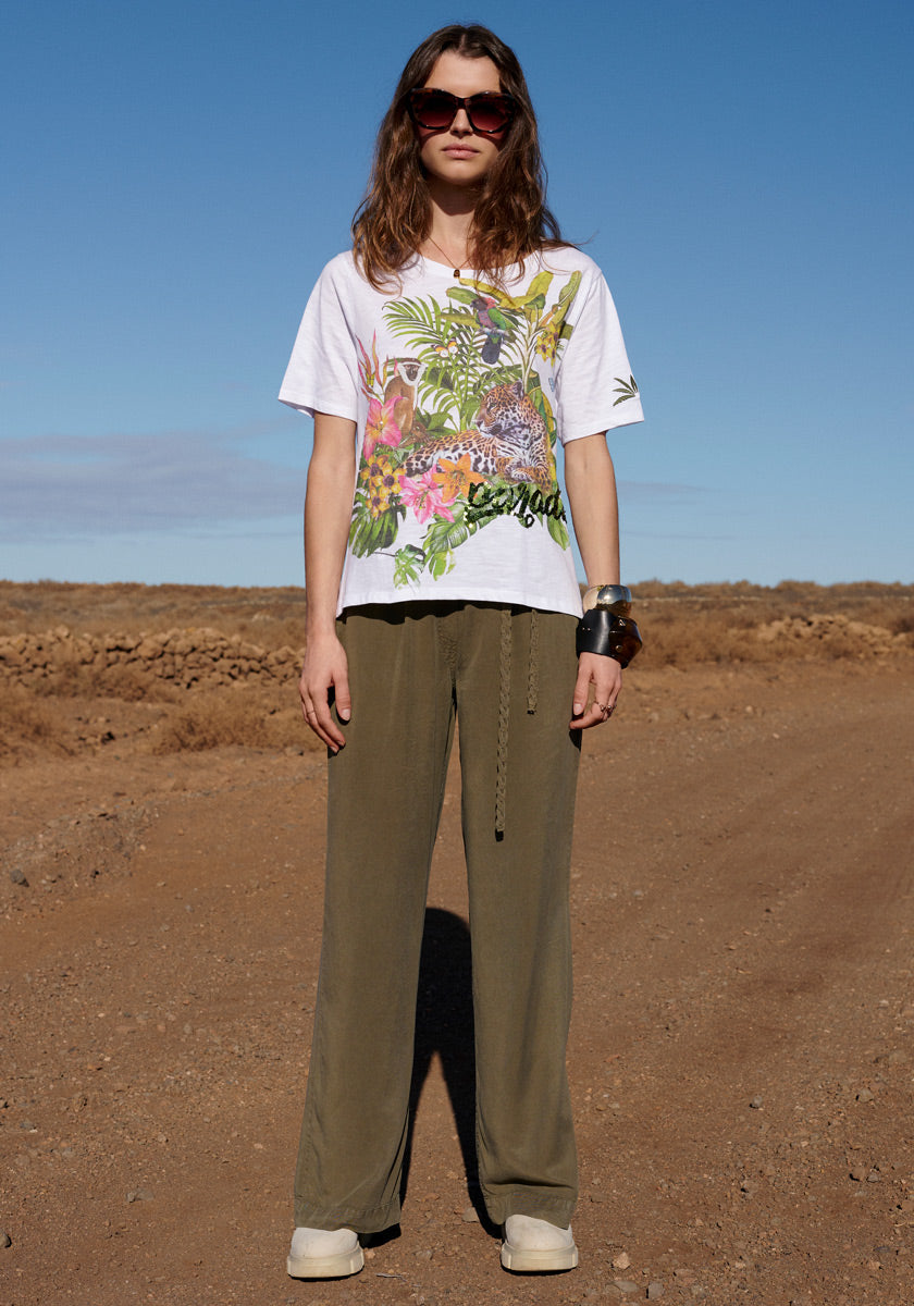 T-Shirt mit Tropical Print