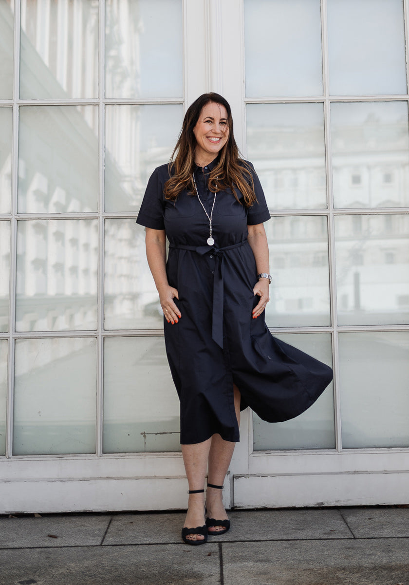 poplin shirt dress