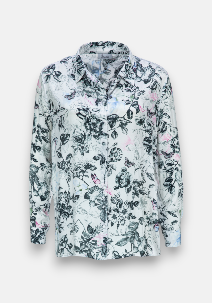 shirt blouse with floral print