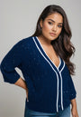 Kurzärmeliger Cardigan aus Zopfstrick