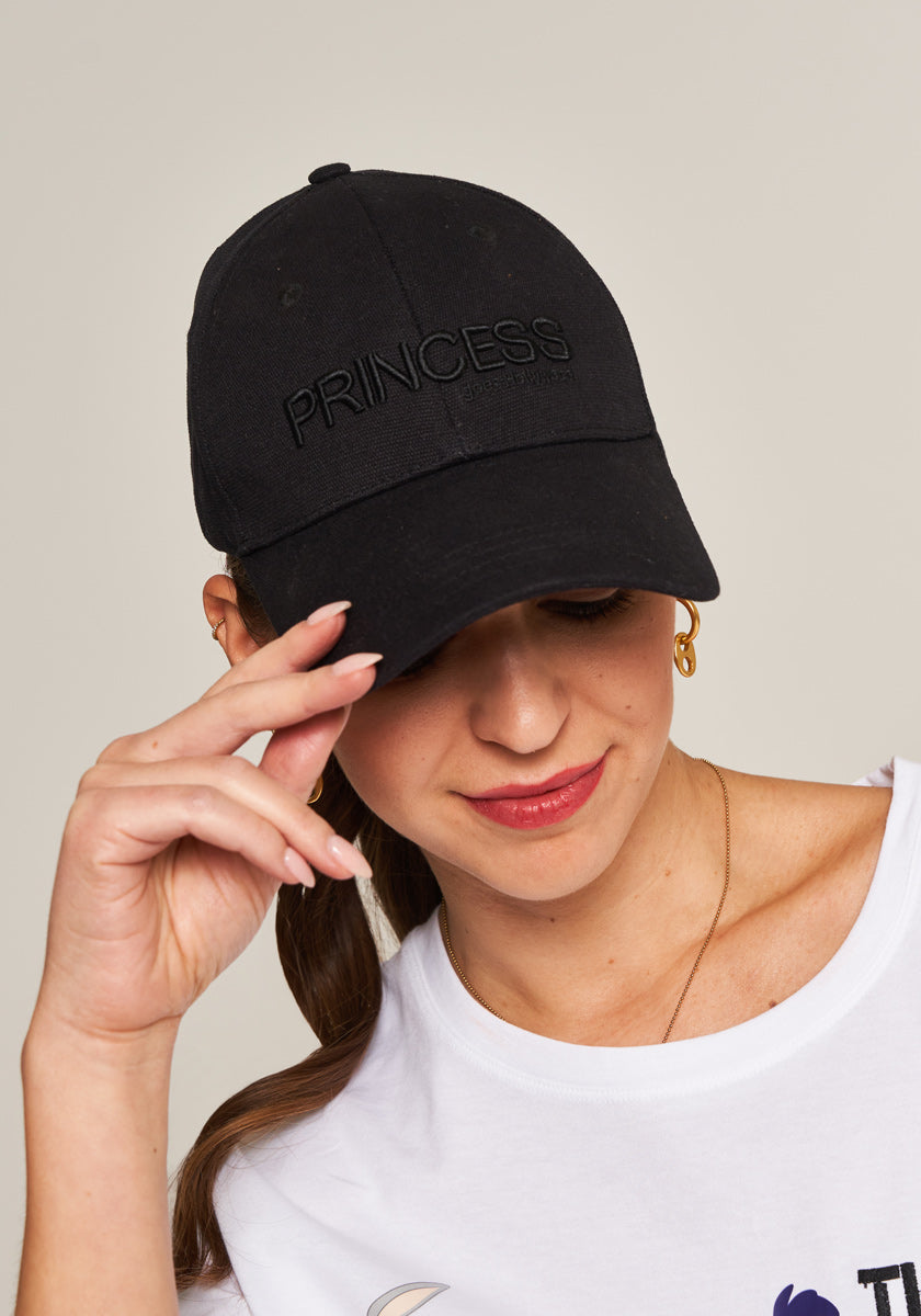 Casquette en toile noire Princesse