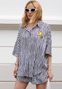 Oversize striped blouse Peanuts