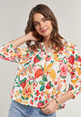Chemisier en coton fraise