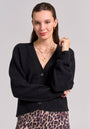 Cardigan noir duveteux