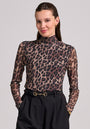 Chemise à manches longues en maille Glam-Leo