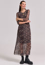 Robe longue en maille Glam-Leo