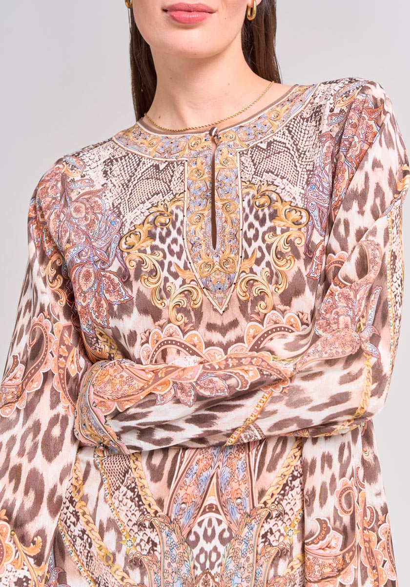 Silk dress Snake-Leo